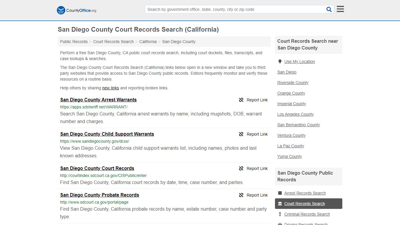 Court Records Search - San Diego County, CA (Adoptions ...